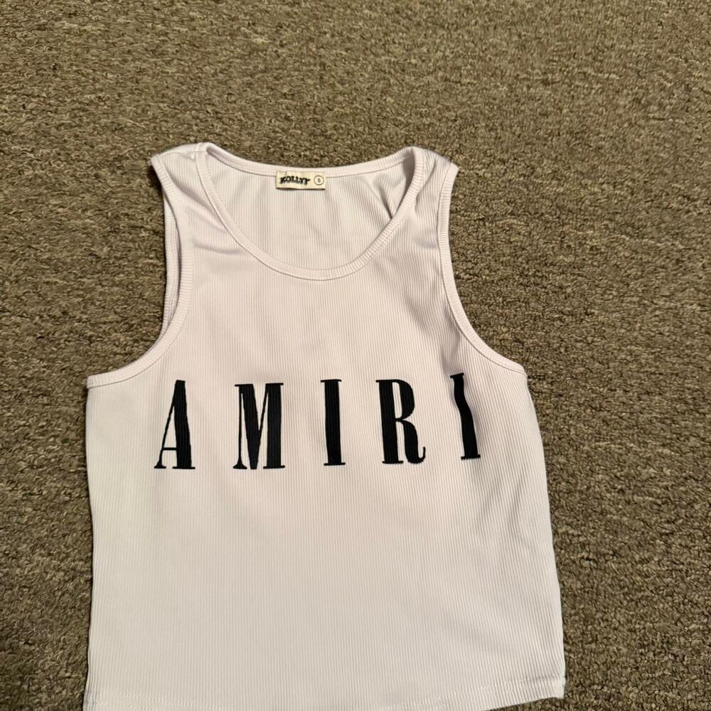 Unbranded Women's White and Purple Crop-top
